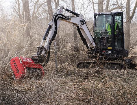 mini excavator with mulching head for sale|disc mulcher for mini excavator.